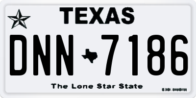 TX license plate DNN7186
