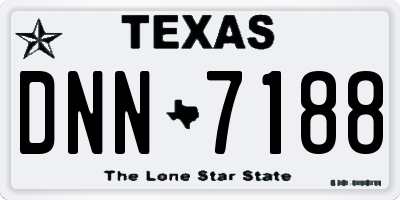 TX license plate DNN7188