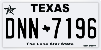TX license plate DNN7196