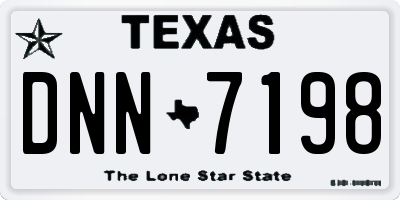 TX license plate DNN7198