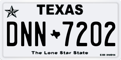 TX license plate DNN7202