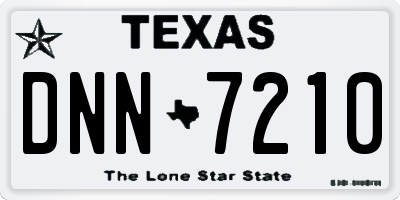 TX license plate DNN7210