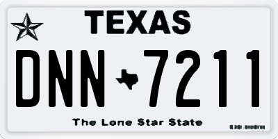 TX license plate DNN7211