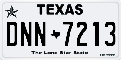 TX license plate DNN7213