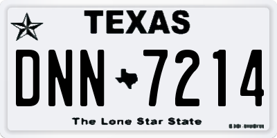 TX license plate DNN7214