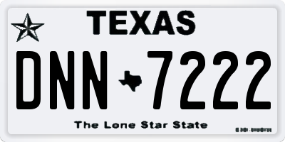 TX license plate DNN7222