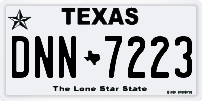 TX license plate DNN7223
