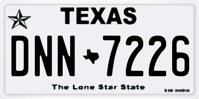 TX license plate DNN7226