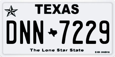 TX license plate DNN7229