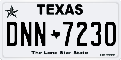 TX license plate DNN7230
