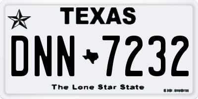 TX license plate DNN7232