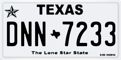 TX license plate DNN7233