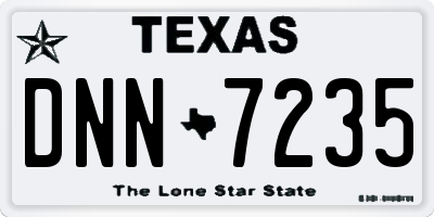 TX license plate DNN7235