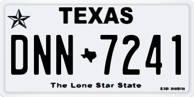 TX license plate DNN7241