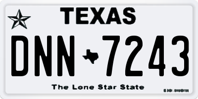 TX license plate DNN7243