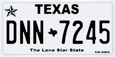 TX license plate DNN7245