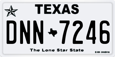 TX license plate DNN7246