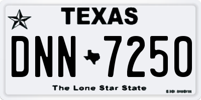 TX license plate DNN7250