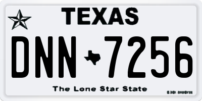 TX license plate DNN7256