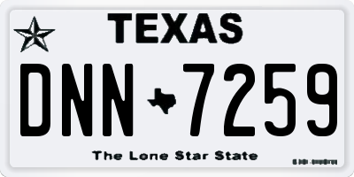 TX license plate DNN7259