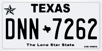TX license plate DNN7262