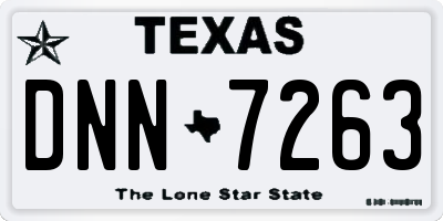 TX license plate DNN7263