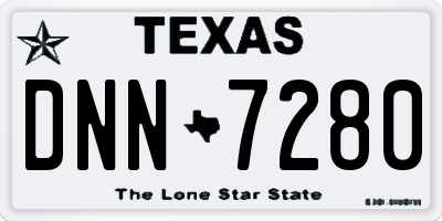 TX license plate DNN7280