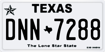 TX license plate DNN7288