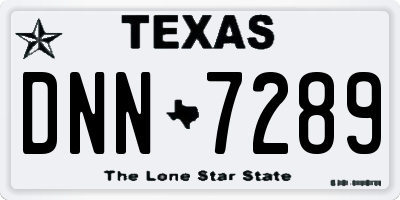 TX license plate DNN7289