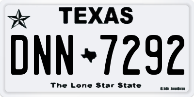 TX license plate DNN7292