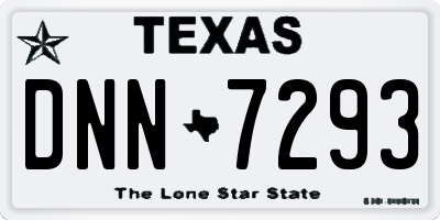 TX license plate DNN7293