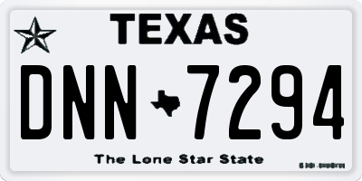 TX license plate DNN7294