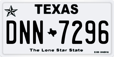 TX license plate DNN7296