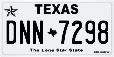 TX license plate DNN7298