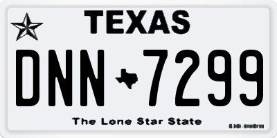 TX license plate DNN7299
