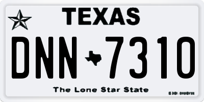 TX license plate DNN7310