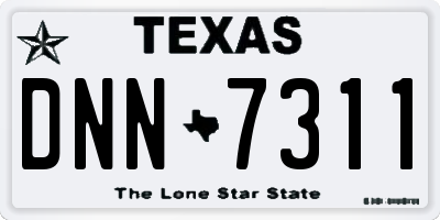 TX license plate DNN7311