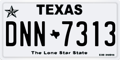 TX license plate DNN7313