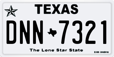 TX license plate DNN7321