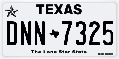TX license plate DNN7325