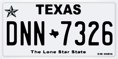 TX license plate DNN7326