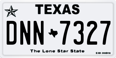 TX license plate DNN7327