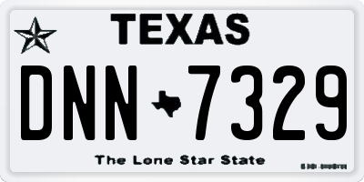 TX license plate DNN7329