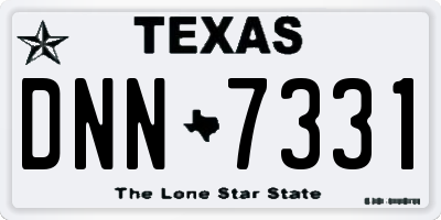 TX license plate DNN7331