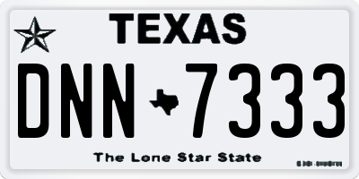 TX license plate DNN7333