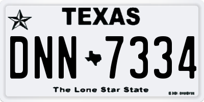 TX license plate DNN7334