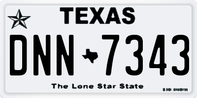 TX license plate DNN7343