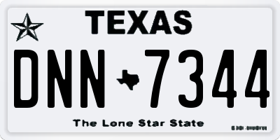 TX license plate DNN7344