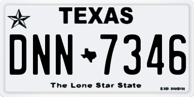 TX license plate DNN7346