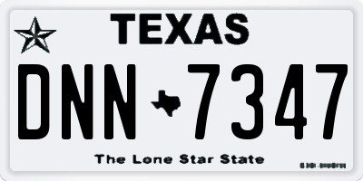 TX license plate DNN7347